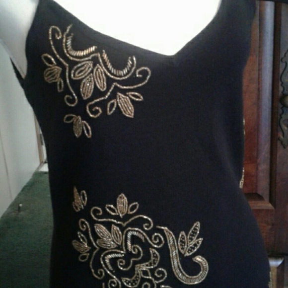 Limited Wool Beaded Cocktail Dress - Picture 2 of 4